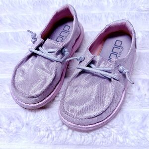Hey Dude Kids Pink and Silver Sneakers